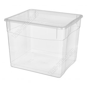 Контейнер 34л с крышкой,прозрачный (40х33 h31см) (5) 