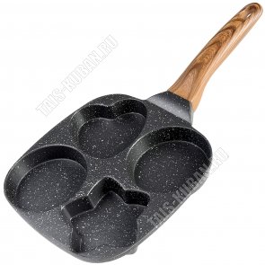 Nordic Stone Сковорода-оладница квадратная 19х19см на 4шт фигурная (12) 