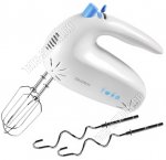 Миксер 200Вт 5скор,2насад.(взбив,замеш) бел/голуб 