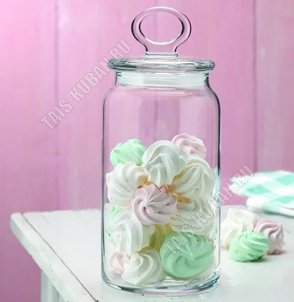 KITCHEN SLIM Банка 1,13л со стекл.гермет.крышкой (ф.цилиндр) б/уп 