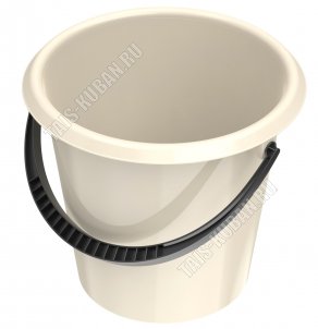 Ведро круг 5л (d26 h22см) молочный (20) 