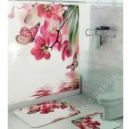 Набор Коврик 2шт +Штора д/ванны 