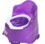 Горшок детский, высок.спинка, с крышкой,на ножках (35х35 h31,5см) фиолет, DD Style (18) 