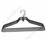 Вешалка (металл) чёрный Н-р 5шт L42см, прорезин.покрытие (20)