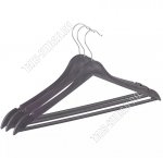 Вешалка (пластик) р.48-50 L43,5см Н-р 3шт д/одежды, корич.дерево (12) Бытпласт