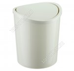Ведро для мусора, настольное 1,6л белый ротанг (d13 h15см) (24) 