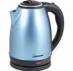 Чайник нерж. 1,8л 1500Вт диск, автооткл,защ.б/воды, пов.на 360`,голуб.перлам (12) 