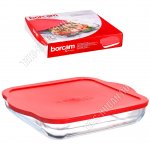 Форма с пласт.крышкой квадрат 3,5л 28x28 h6см п/у (6) 