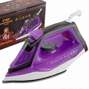 Утюг тефлон.подошв.2200Вт.сух.глажка, индикатор нагр,пар,спрей,самоочист,регулир.t,шарнир.вращ.шнура,цв.фиолет (10) 