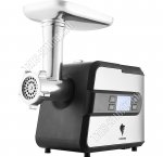 Мясорубка 3000Вт 3диска с отверст.d3/5/7мм, 2 насад,черный/серебро (4) 