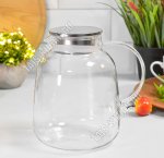 Кувшин 2,1л h19,5 см с крышкой (ф.бочонок) п/у 