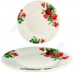 Садовница/Розы алые Тарелка плоская d23см, б/уп (24)