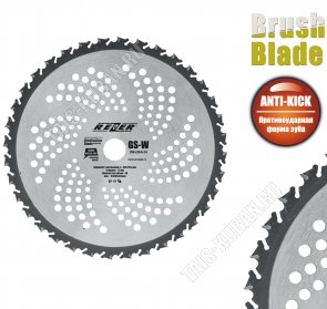 Диск REZER- д/триммера, 255х25.4х1.3мм. 36 зубьев, GS-W Ultra-Pro 