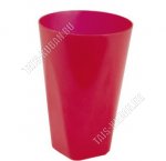 Стакан 0,4л, квадр.дно (d8 h12см) красный (160)