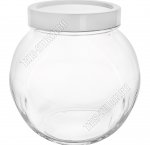 BELLA Банка с белой пласт.крышкой 1,7л (ф.боковая) б/уп