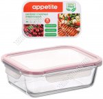 Контейнер гермет.крыш, прям 1,0л (19х14 h6см)