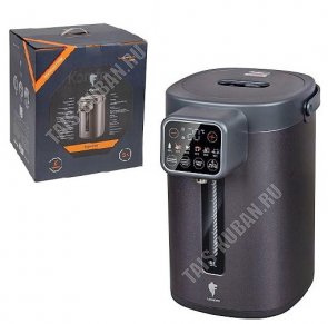 Термопот 5л 1600Вт,автоподача воды, LED дисплей,сенсор.управ,9реж.t,автоподогрев,защ.б/воды,замок от детей,ф-ия дехлорирование,тёмно-серый (6) 