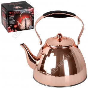 Чайник нерж 2,0л +ситечко, медный (12) 