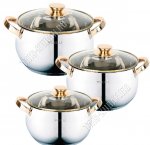 Набор кастрюль 3шт 2,1/3,0/4,0л;d 16/18/20см) (4) 