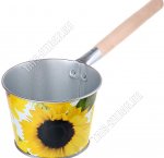 Ковш 2,5л с декором на корп,дер.руч,банный (10) 