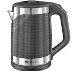 Чайник Ромб пластик+нержавеющая сталь 1,8л 2200Вт диск,внутренняя подсветка,автоотключение,защита без воды,вращение на 360°,двойные стенки,цвет  черный 