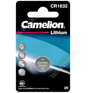 Бат. диск CAMELION CR1632, BL-1шт.литиевые,блистер (10) 