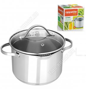 Prime Кастрюля 6,1л d24см,ф.цилиндр,2- сторон.слив (4) 