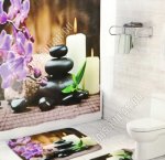 Набор Коврик 2шт +Штора д/ванны 