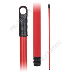 Черенок д/щетки 120см,красный, Homver (25) 