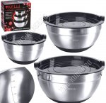 Миска (нержавеющая сталь) набор 3шт (1,4/2,4/4,0л d16/20/24см) (6)