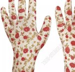 Перчатки д/сад.работ 7 разм (S) полиэстер+полиуретан-ладонь (12)