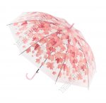 Зонт-трость полуавтомат,прозр d90см