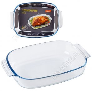 Форма д/запекания, прямоугольная, с ручками 2,7л 34,4х22,3 h6см 