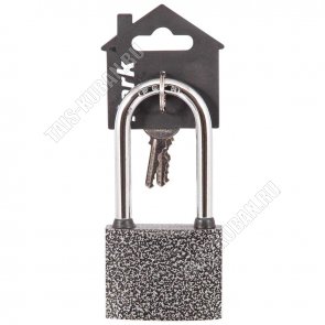 Замок навесной 120х60х24см, длин.дужка, сталь/чугун, 3ключа (6) 