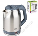 Чайник из нержавеющей стали 2,3л 1800Вт диск, стальной/серый (12) 