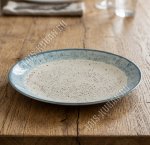 ъ Rustic blue Тарелка плоская d19см, бело/голубой (12)(48)