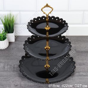 Фруктовница 3-х яр, кругл (d18/22/27 h35см) 