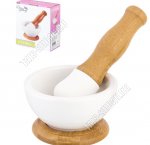 Айсберг /Бамбук Ступка 100мл d9 h6см,пестик L10см