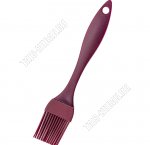 Кисть кулинарная L17cм,цельная,силикон,бордо (32) 