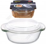 Кастрюля д/запекания с крышкой, круглая 1,5л d23,5 h10см 