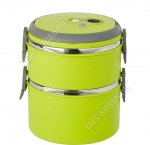 Ланч-бокс 2-х ярусный, круглый (0,85+1,2л) d16 h18см (12) 