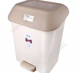 Ведро д/мусора 15л, с педал,прямоуг внутр.съемн.ведро,кофе (33х28 h41см) (2) 