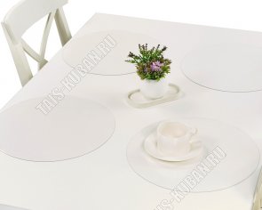 Термосалфетка круглая, силиконовая, (d25см) (прозрачная) (20) 