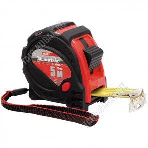 Рулетка Status magnetic 3 fixations 3мх16мм. обрезин.корп, зацеп с магнитом 