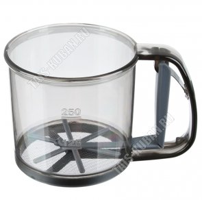 Сито-кружка для муки d10см 375гр,пластик (6) 