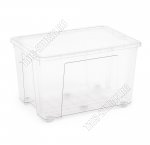 Контейнер прям. 60л с крыш, на колес (59х42 h36см) прозр (3) 