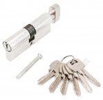 СТАНДАРТ Механизм д/врезн.замков цилиндр (103/50B.132/50B),англ.ключ/верт, в комп-те 5 ключ, алюмин, хром (10)