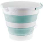 Ведро склад-ся 5л с носик,морск.волна,круг (d27 h5/20,5см) термопласт.резина+пластик (14) 