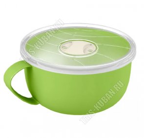 Кружка-бульонница 0,5л крыш.с клапан,зелен (d13 h11см) (18) 