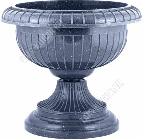 Кашпо-вазон 9,5л графит d39,5 h33см, низкий (4) 